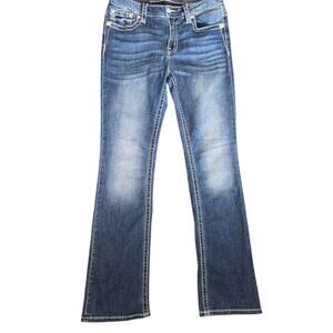 Miss Me Chloe Bootcut Denim Jean Bling Jewels Size 30